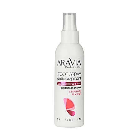 ARAVIA - Дезодорант для ног с вербеной и мятой FOOT SPRAY Antiperspirant, 150 мл 013-921 - фото 11060