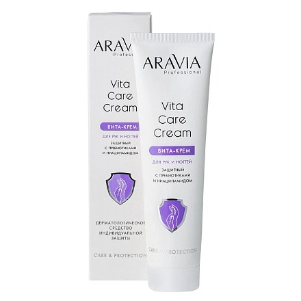 ARAVIA - Вита-крем для рук и ногтей защитный Vita Care Cream, 100 мл 014-050 - фото 11403