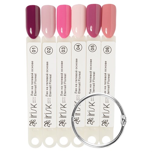 IRISK - Палитра цветов лака на гелевой основе Eternail Floreal, веер 015-774 - фото 15105