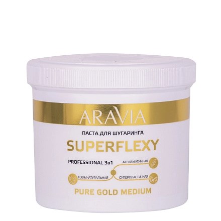 ARAVIA - Паста для шугаринга SUPERFLEXY PURE GOLD, 750 г 013-557 - фото 9242