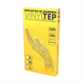 {{photo.Alt || photo.Description || 'Перчатки Elegreen VINYLTEP TPE эластомер одноразовые прозрачные, L'}}