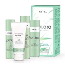 {{photo.Alt || photo.Description || 'Estel - Набор &quot;Рецепт заботы для волос и тела&quot; Moloko botanic: Шампунь, 250 мл + Бальзам, 200 мл + Спрей, 200 мл + Гель для душа, 200 мл'}}