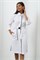Халат Классик-стрейч, Белый/Черный 017-319 - фото 29790